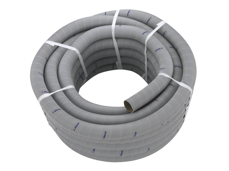 1311896BFlexrohr D55, PAPK, grau, mit Webasto Logo, 25 M-Rolle