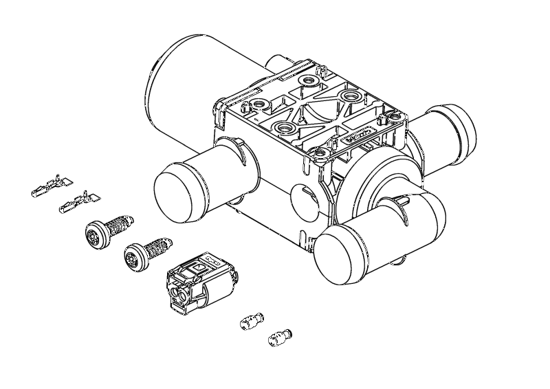 1328168AKit 3-2 Wege Magnetventil Var.2